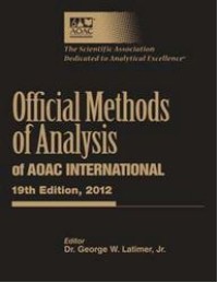 Official Methods Of Analysis Of AOAC International 19th Edition 2012