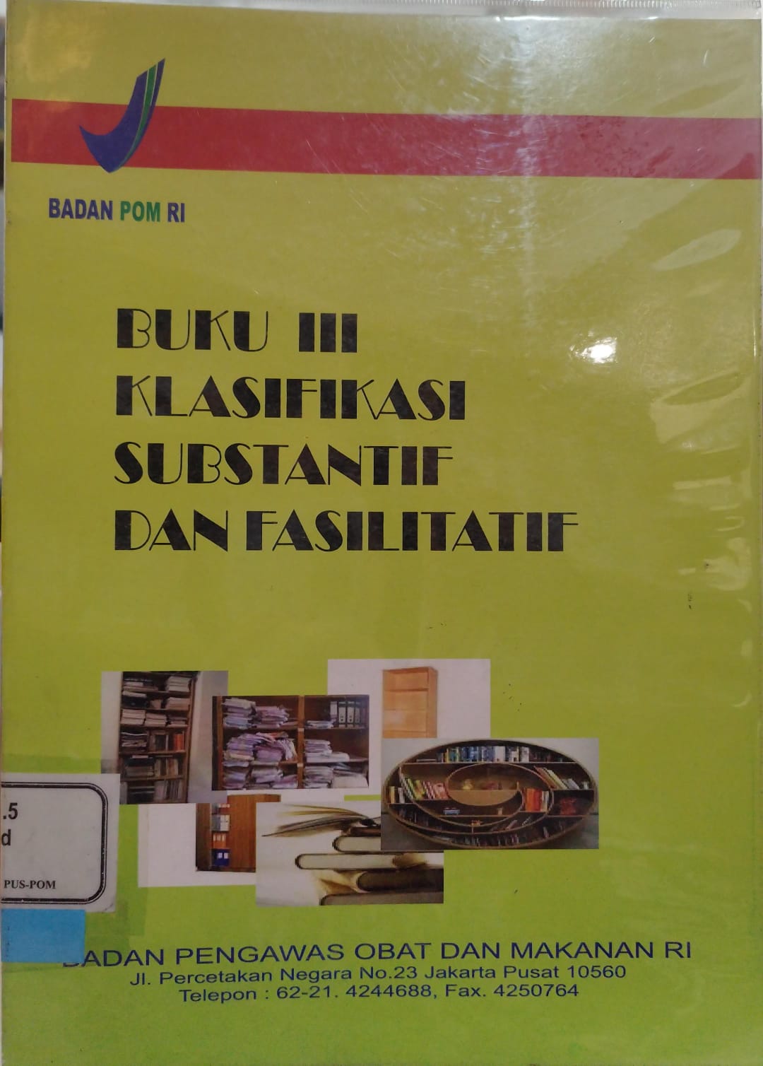 Buku III Klasifikasi Substantif dan Fasilitatif