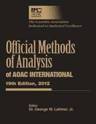 Official Methods Of Analysis of AOAC International 19th Edition 2012
